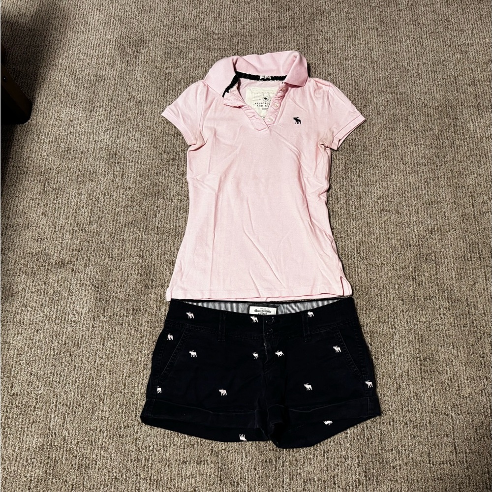 Abercrombie & Fitch Light Pink Polo Shirt - Picture 3 of 4